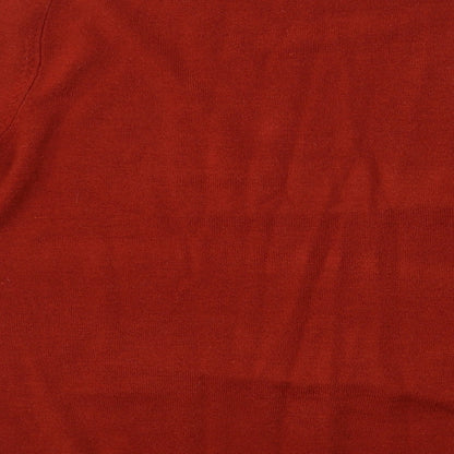 F&F Womens Brown Round Neck  Acrylic Pullover Jumper Size M