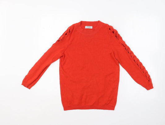 Womens UK Size 8 Soon Red Pullover Jumper