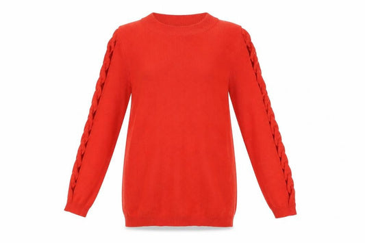 Womens UK Size 8 Soon Red Pullover Jumper