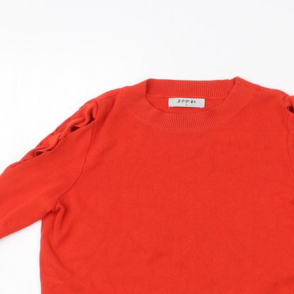 Womens UK Size 8 Soon Red Pullover Jumper