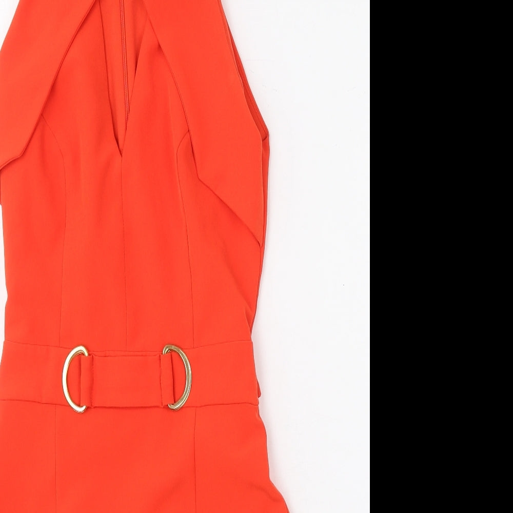 Explosion Womens Red  Polyester Bodycon  Size 36  Round Neck