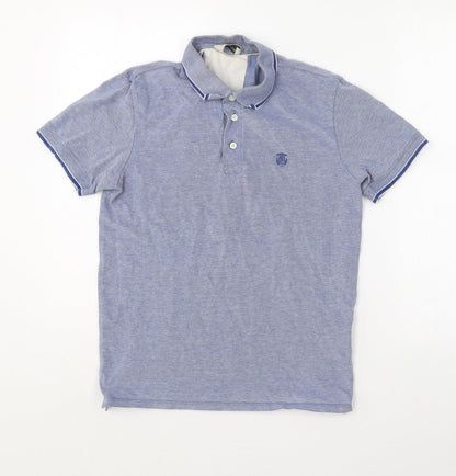 Womens UK Size M Selected Homme Blue Basic Polo