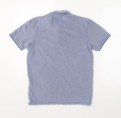 Womens UK Size M Selected Homme Blue Basic Polo