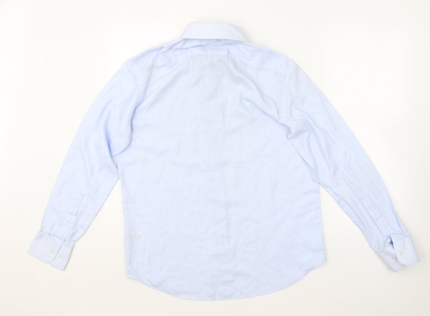 Taylor & Wright Mens Blue  Polyester  Button-Up Size M Collared