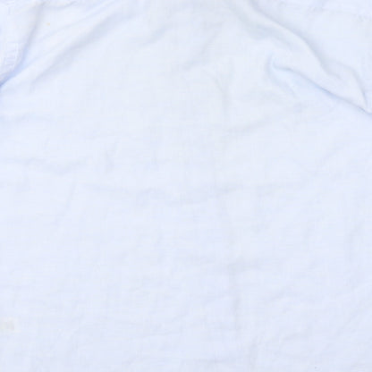 Taylor & Wright Mens Blue  Polyester  Button-Up Size M Collared