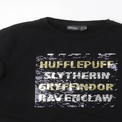 Primark Womens Black  Polyester Pullover Sweatshirt Size 6   - Harry Potter