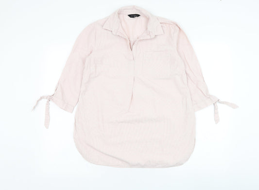 Womens UK Size 8 New Look Pink Basic Blouse