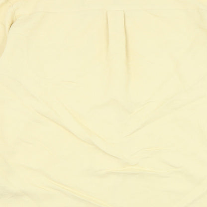 Womens UK Size 10 BHS Yellow Basic Button-Up