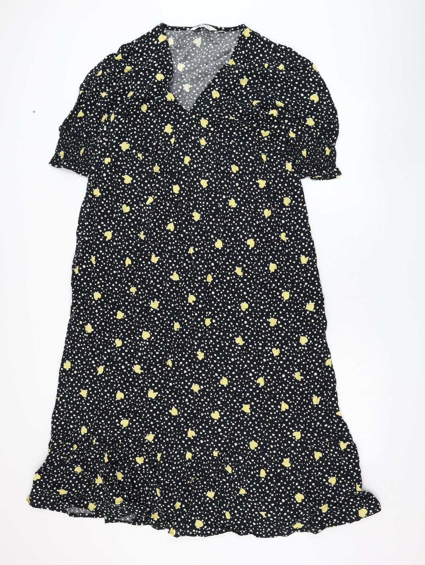 Dorothy Perkins Womens Blue  Viscose Trapeze & Swing  Size 12  V-Neck Pullover