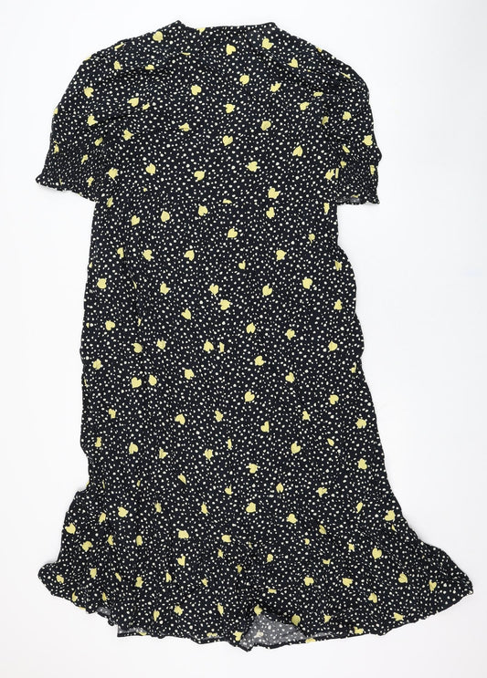 Dorothy Perkins Womens Blue  Viscose Trapeze & Swing  Size 12  V-Neck Pullover