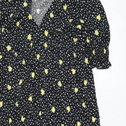 Dorothy Perkins Womens Blue  Viscose Trapeze & Swing  Size 12  V-Neck Pullover