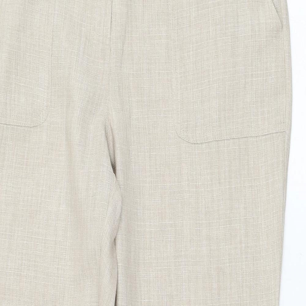 Womens UK Size 14 Collection Regular Fit  Beige Trousers