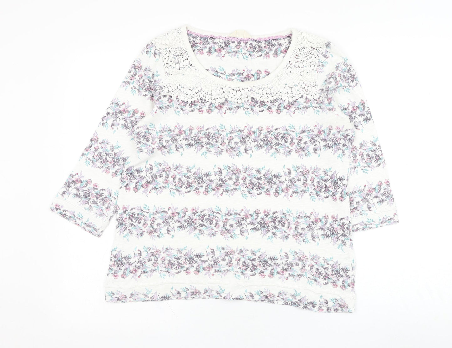 Womens UK Size 10 Marks and Spencer White Pullover Jumper