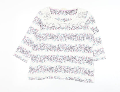 Womens UK Size 10 Marks and Spencer White Pullover Jumper