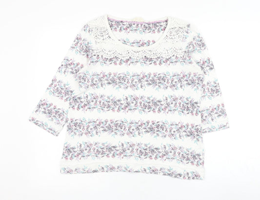 Womens UK Size 10 Marks and Spencer White Pullover Jumper