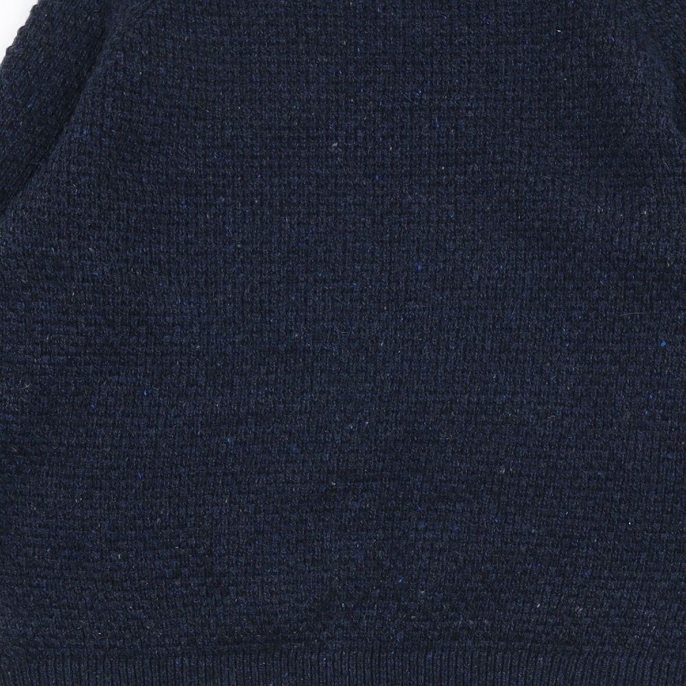 Next  Mens Blue Round Neck  Acrylic Pullover Jumper Size M