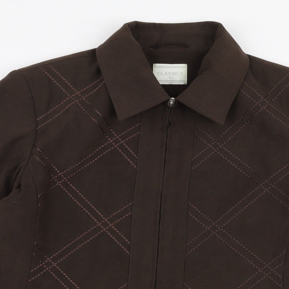 Womens UK Size 12 Classics Brown Jacket