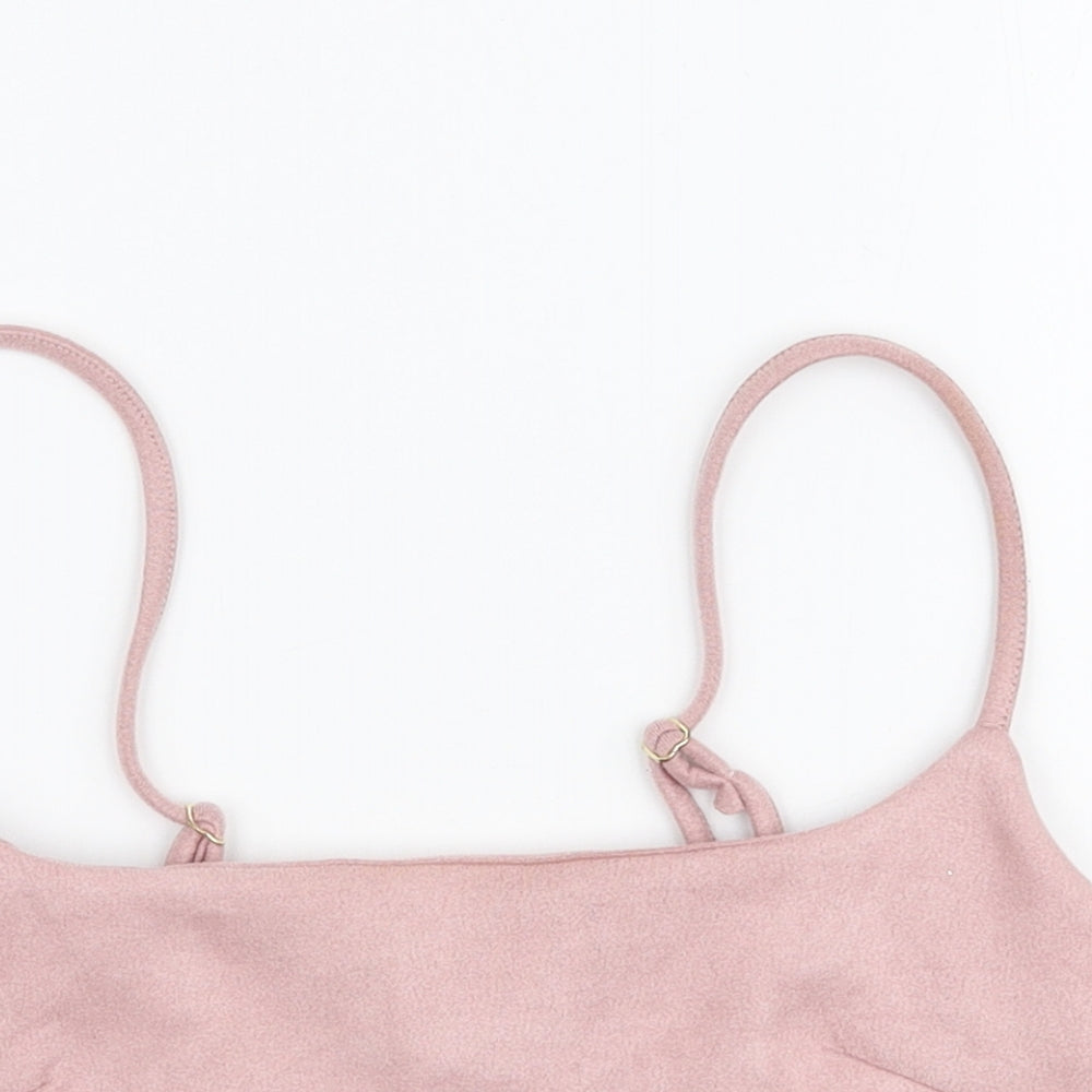 Womens UK Size 8 Naanaa Pink Cropped Tank