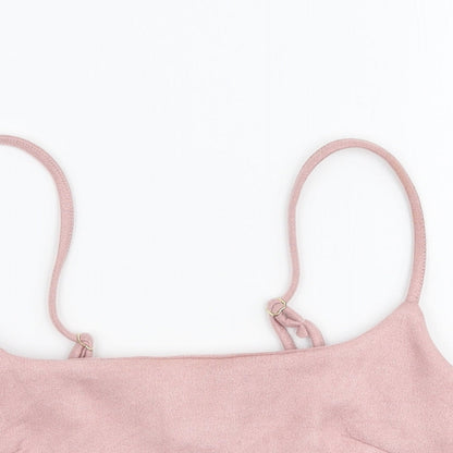 Womens UK Size 8 Naanaa Pink Cropped Tank