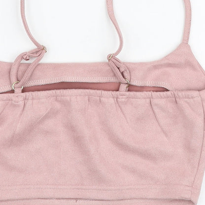 Womens UK Size 8 Naanaa Pink Cropped Tank