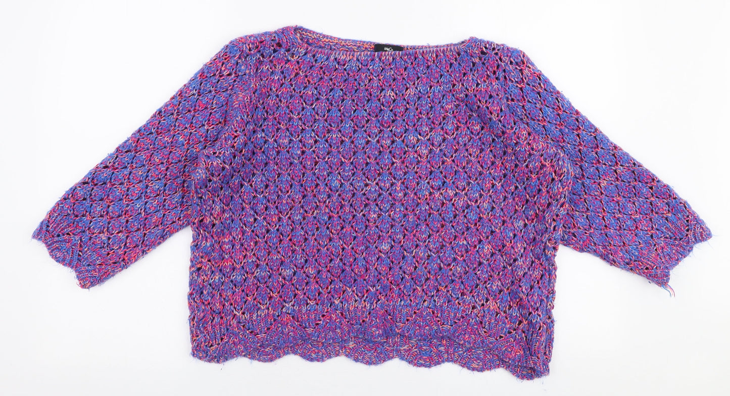 Womens UK Size S M&Co Multicoloured Pullover Jumper
