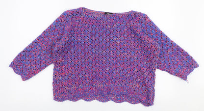 Womens UK Size S M&Co Multicoloured Pullover Jumper