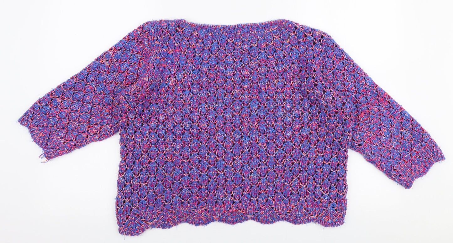 Womens UK Size S M&Co Multicoloured Pullover Jumper