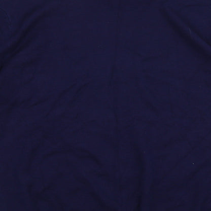 Autonomy Womens Blue Round Neck  Viscose Pullover Jumper Size M