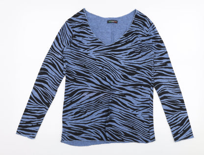 Womens UK Size S Preworn Blue Pullover Jumper