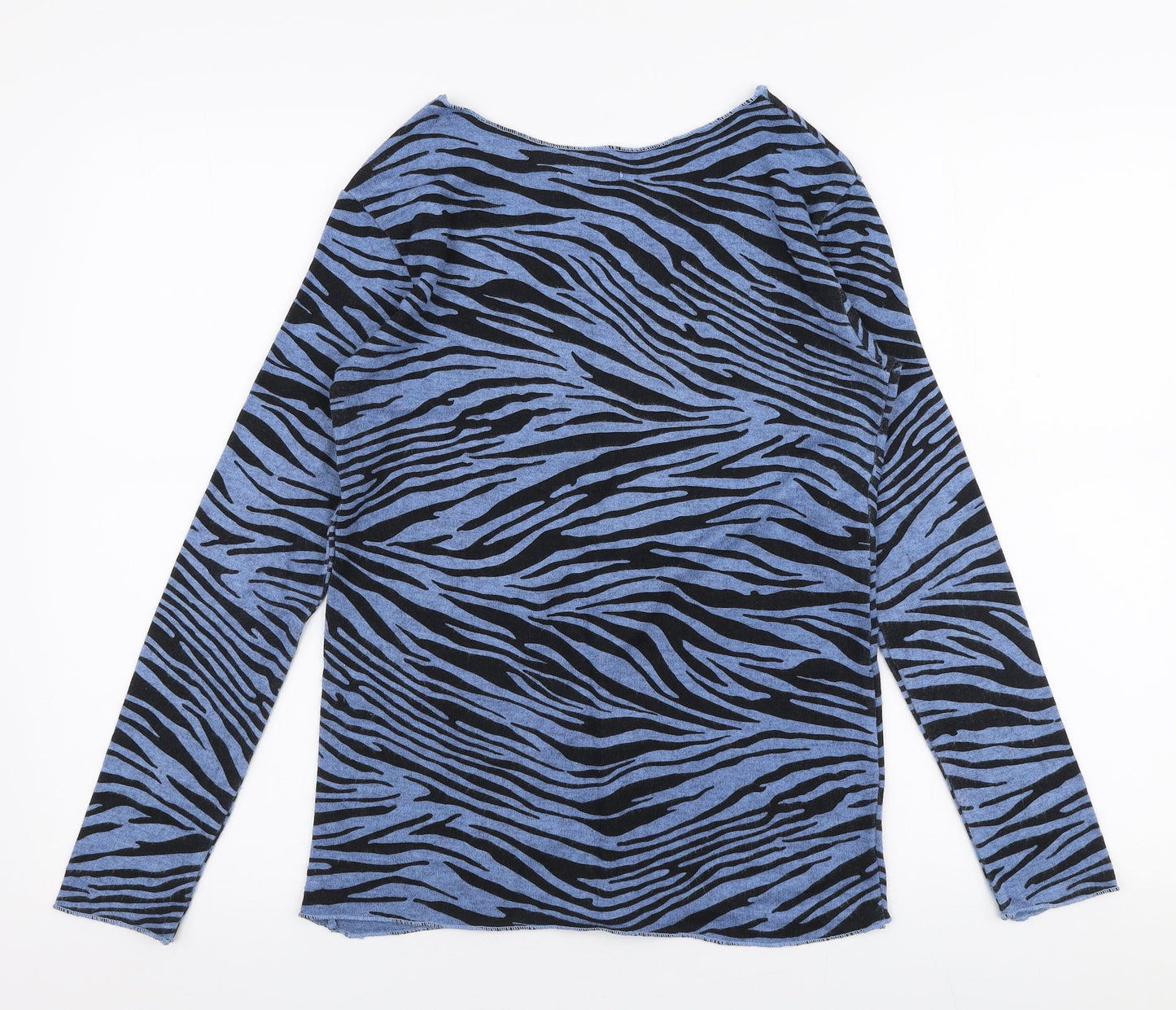 Womens UK Size S Preworn Blue Pullover Jumper
