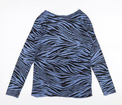 Womens UK Size S Preworn Blue Pullover Jumper