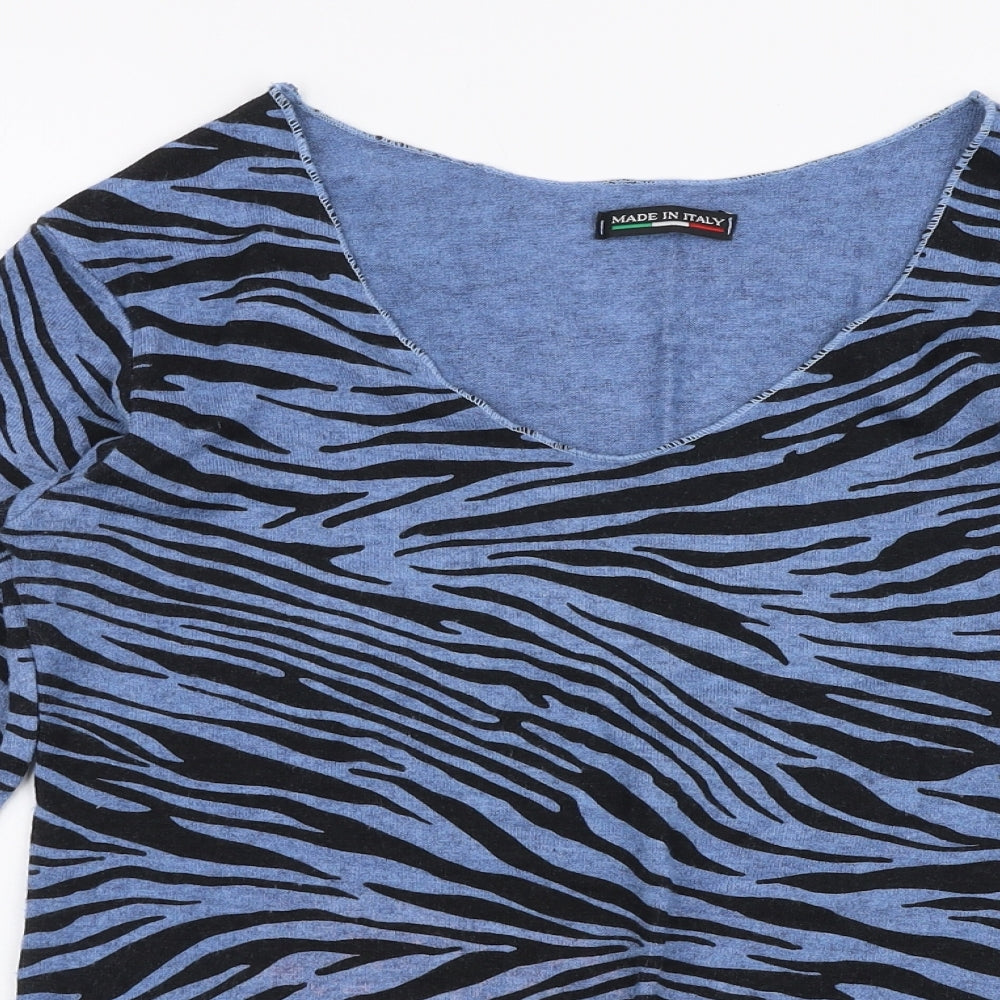Womens UK Size S Preworn Blue Pullover Jumper