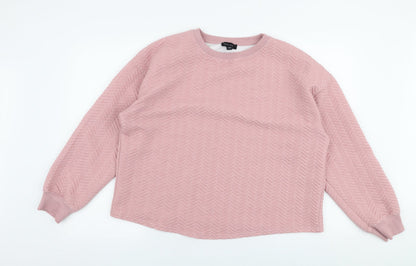 Womens UK Size L New Look Pink Pullover Jumper