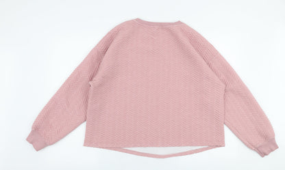 Womens UK Size L New Look Pink Pullover Jumper