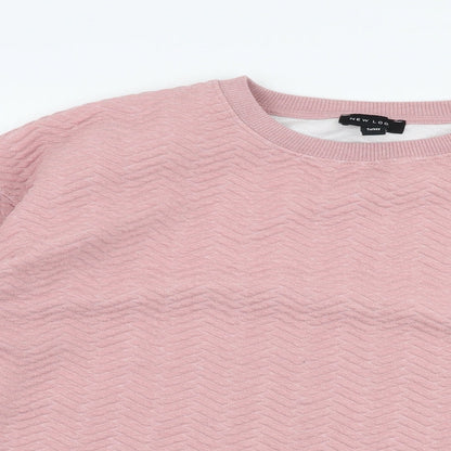 Womens UK Size L New Look Pink Pullover Jumper