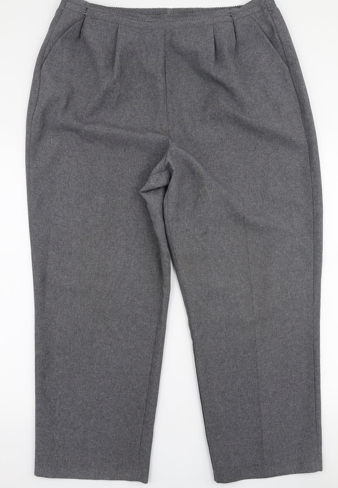 Bonmarche Womens Grey  Polyester Trousers  Size 20 L27 in Regular