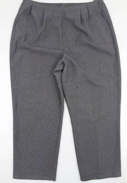 Bonmarche Womens Grey  Polyester Trousers  Size 20 L27 in Regular