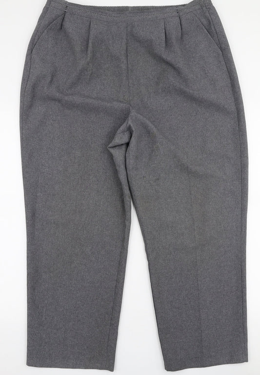 Bonmarche Womens Grey  Polyester Trousers  Size 20 L27 in Regular