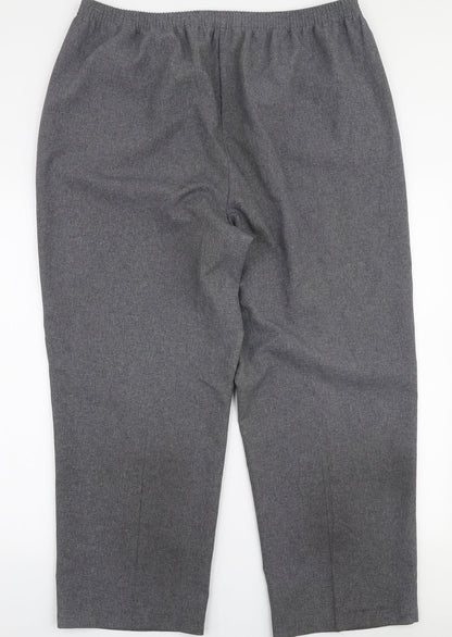 Bonmarche Womens Grey  Polyester Trousers  Size 20 L27 in Regular