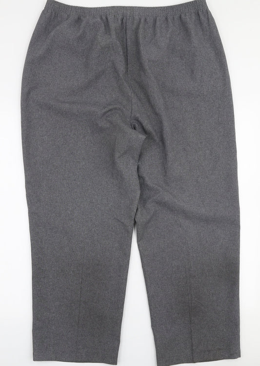 Bonmarche Womens Grey  Polyester Trousers  Size 20 L27 in Regular