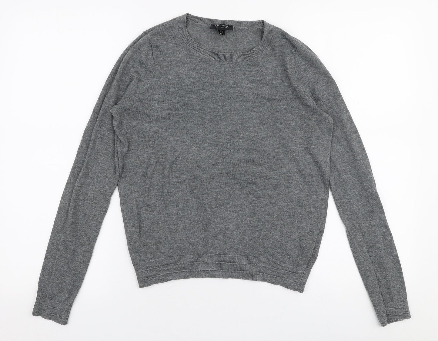 Womens UK Size 6 Topshop Grey Pullover Jumper