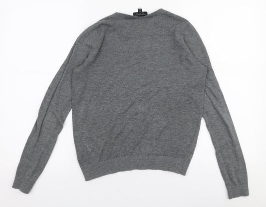 Womens UK Size 6 Topshop Grey Pullover Jumper