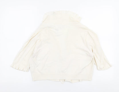 Gerard Womens White Collared  Viscose Cardigan Jumper Size XL