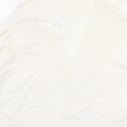 Gerard Womens White Collared  Viscose Cardigan Jumper Size XL