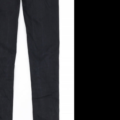 Denim Co Womens Black  Cotton Skinny Jeans Size 10 L32 in Slim Zip