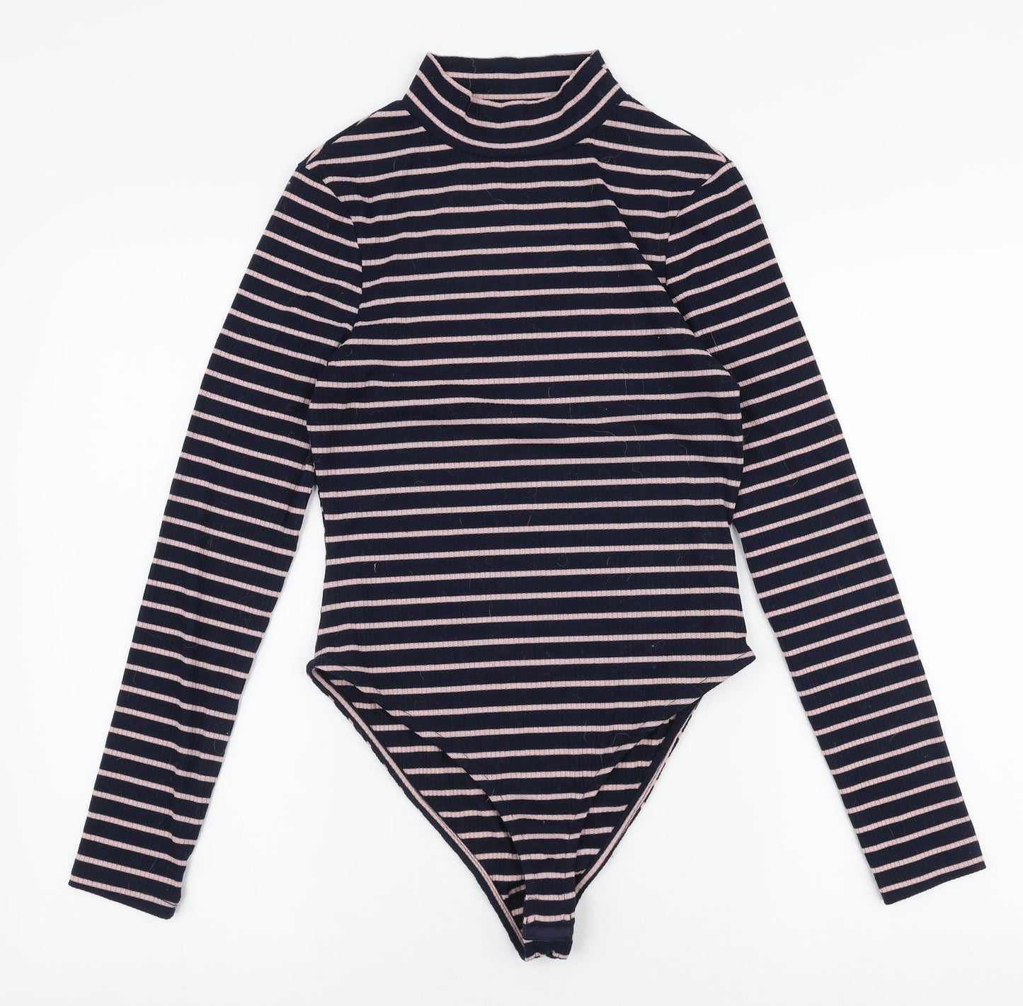 Brave Soul Womens Blue Striped Polyester Bodysuit One-Piece Size XS  Pullover