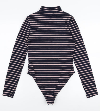 Brave Soul Womens Blue Striped Polyester Bodysuit One-Piece Size XS  Pullover