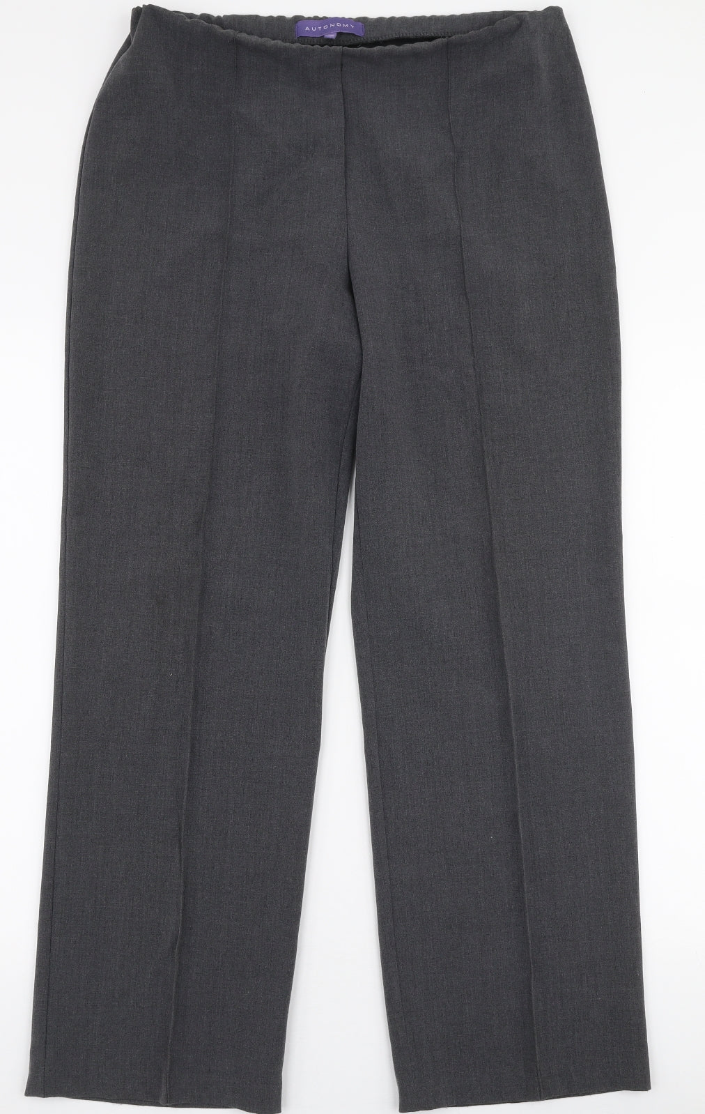 Autonomy Womens Grey  Polyester Trousers  Size 12 L29 in Regular