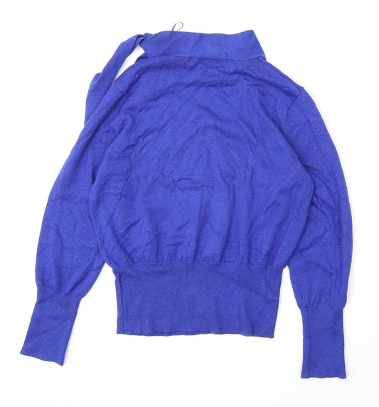 Womens UK Size 12 Marks and Spencer Blue Pullover Jumper