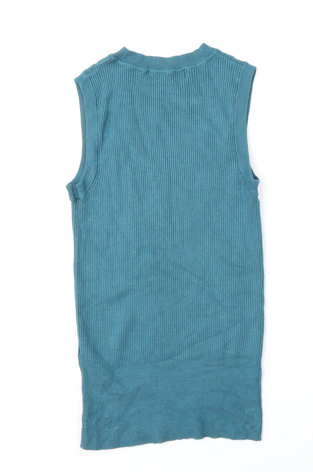 Womens UK Size 10 Marks and Spencer Blue Vest Jumper